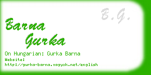 barna gurka business card